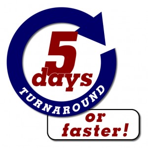 5 day turnaround or faster logo