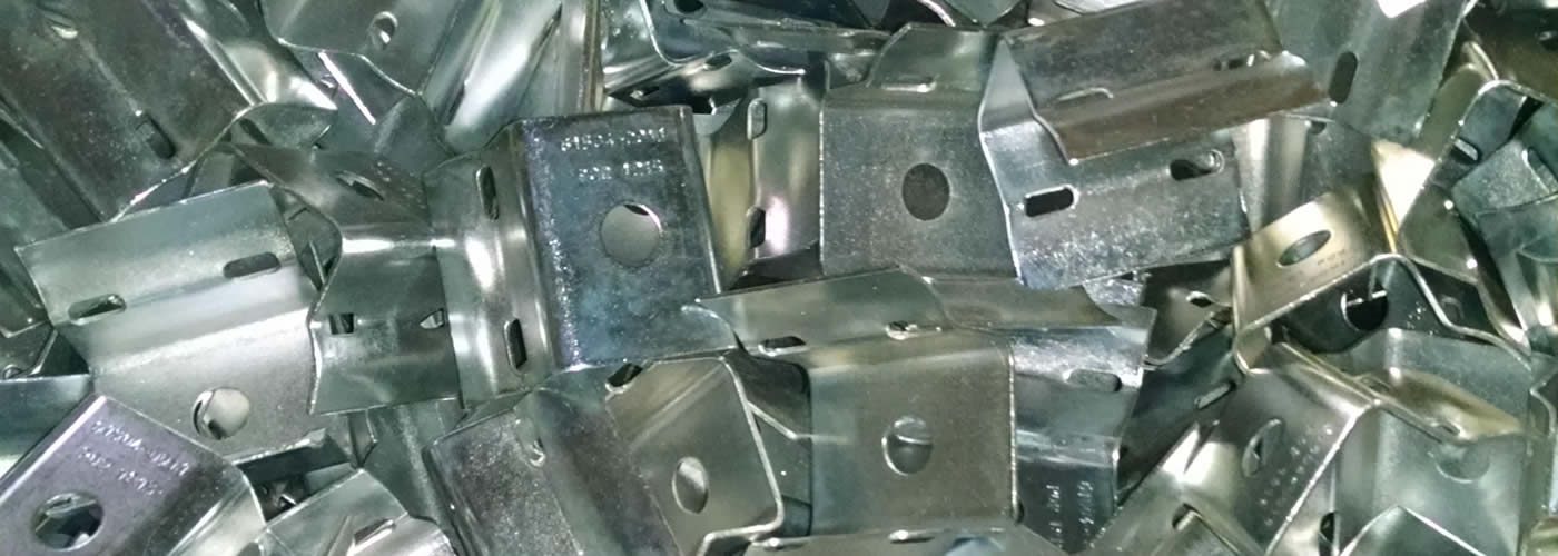 Clear zinc plated parts finished at Parker Metal Finishing